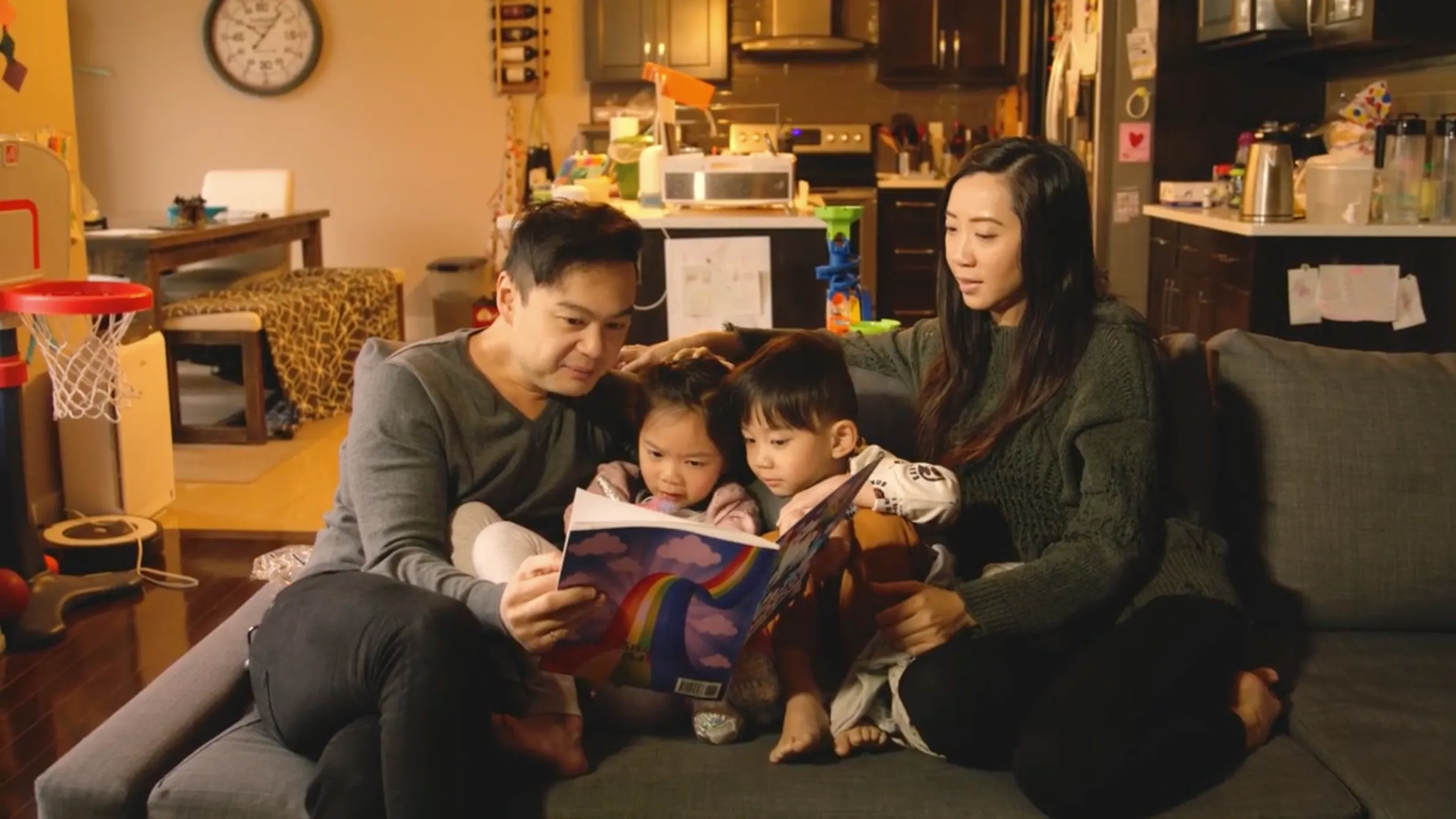 Aaron Tong, Aeternum's founder, with his family